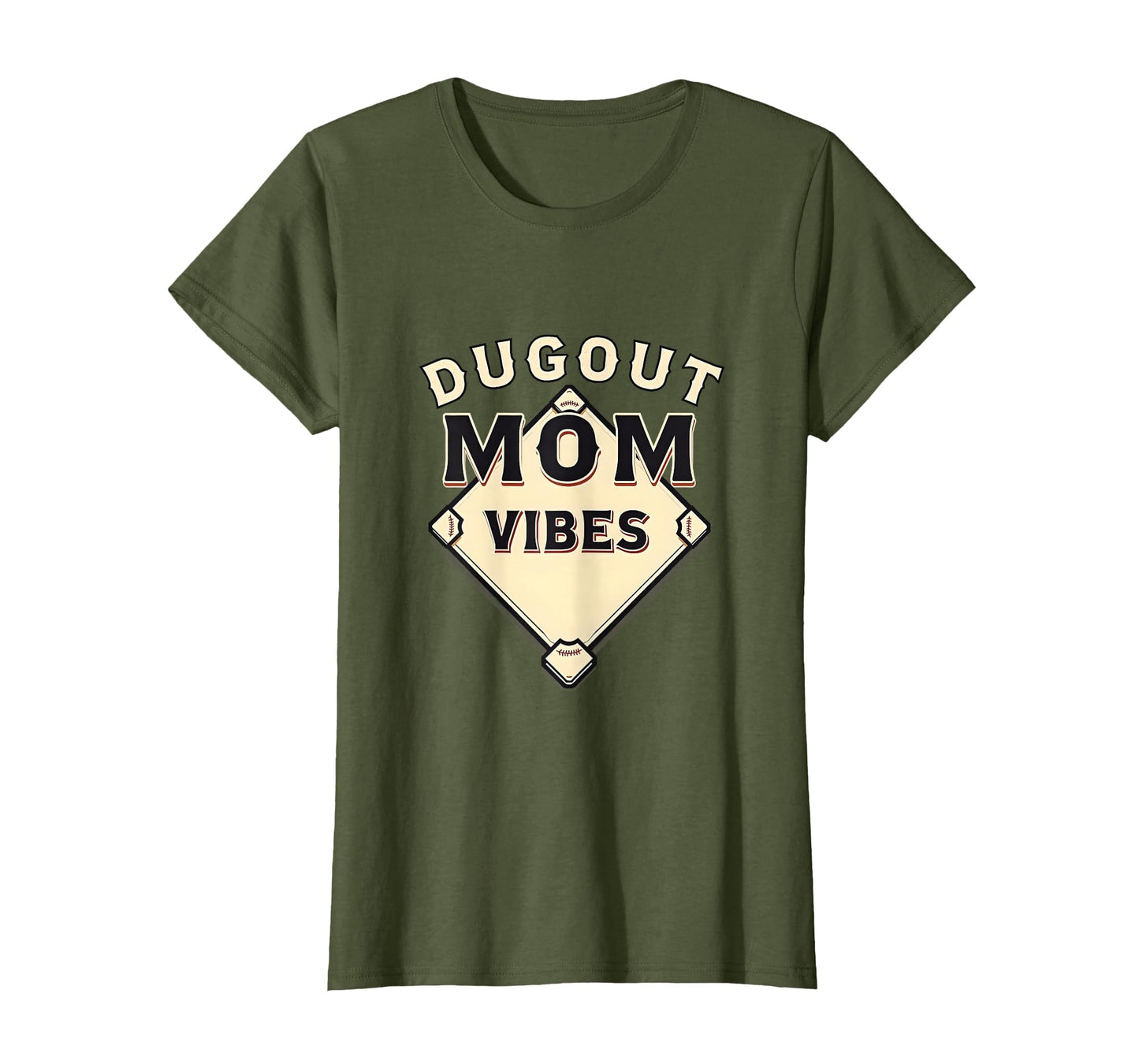 Dugout Mom Vibes Baseball Mom T-Shirt - Graphic Print Unisex - T-Shirt, Sweatshirt, Hoodie