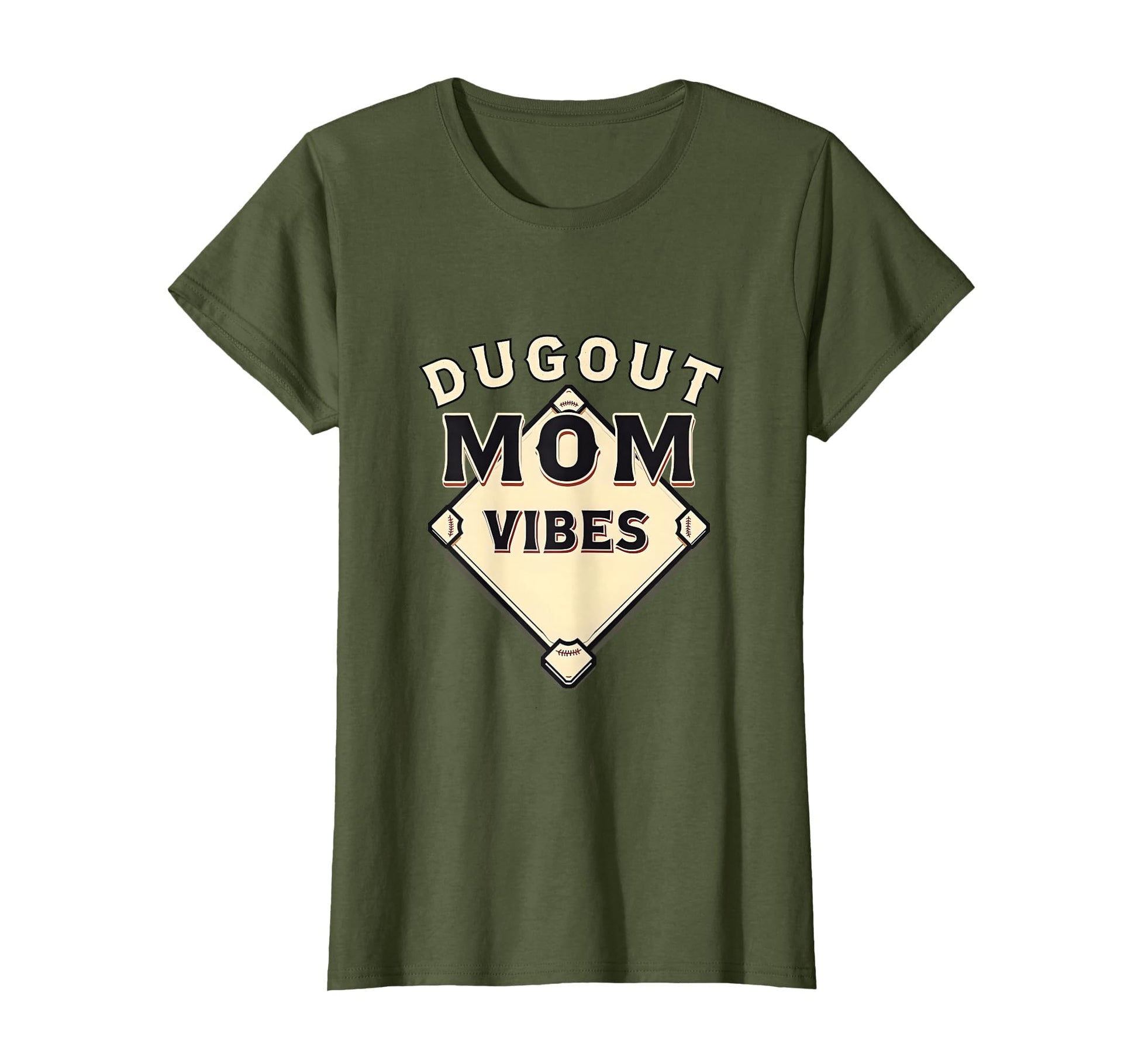 Dugout Mom Vibes Baseball Mom T-Shirt - Graphic Print Unisex - T-Shirt, Sweatshirt, Hoodie