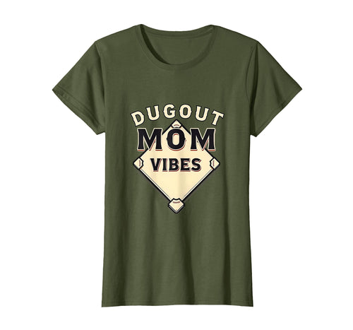 Dugout Mom Vibes Baseball Mom T-Shirt - Graphic Print Unisex - T-Shirt, Sweatshirt, Hoodie