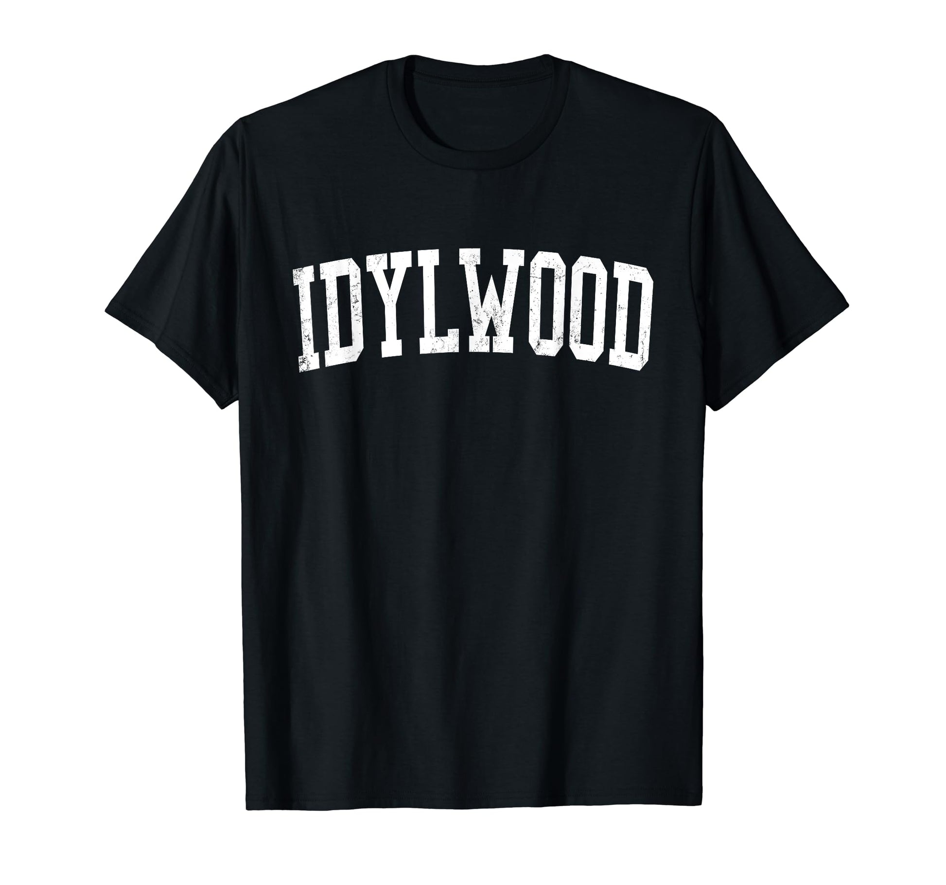 Idylwood Va Distressed White Varsity T-Shirt - Casual Everyday Wear Unisex - T-Shirt, Sweatshirt, Hoodie