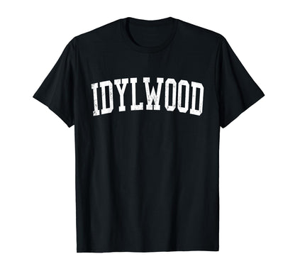 Idylwood Va Distressed White Varsity T-Shirt - Casual Everyday Wear Unisex - T-Shirt, Sweatshirt, Hoodie