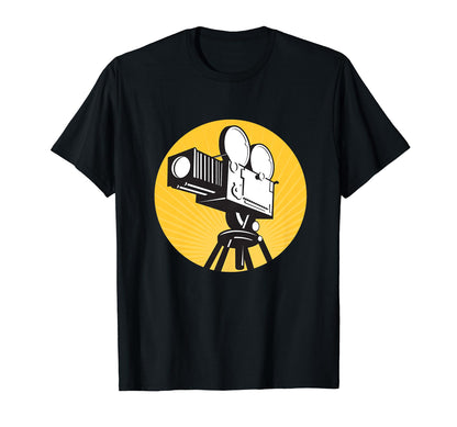 Movie Film Camera Filmmaker Camera T-Shirt - Minimalist Print Men Women - T-Shirt, Sweatshirt, Hoodie