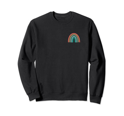 Subtle Boho Rainbow Stripes Pocket Sweatshirt - Streetwear Style Men Women - T-Shirt, Sweatshirt, Hoodie
