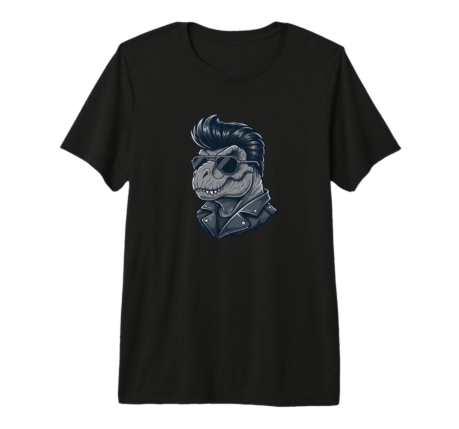 T Rex Dinosaur Rock Roll Shades T-Shirt - Casual Everyday Wear Men Women - T-Shirt, Sweatshirt, Hoodie