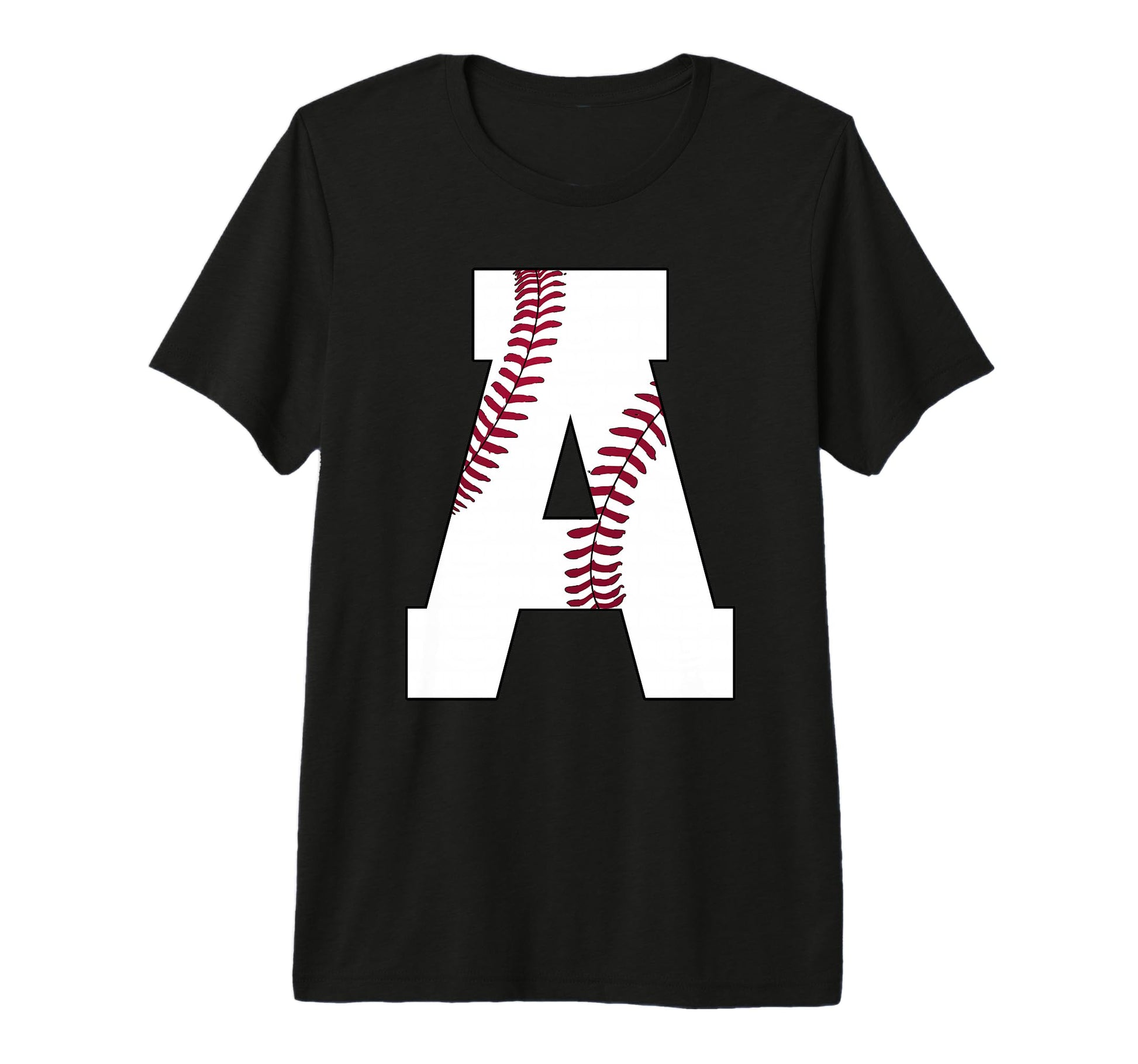 Baseball Initial Personalized Letter T-Shirt - Minimalist Print for Adults - T-Shirt, Sweatshirt, Hoodie