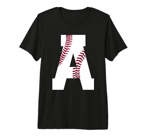 Baseball Initial Personalized Letter T-Shirt - Minimalist Print for Adults - T-Shirt, Sweatshirt, Hoodie