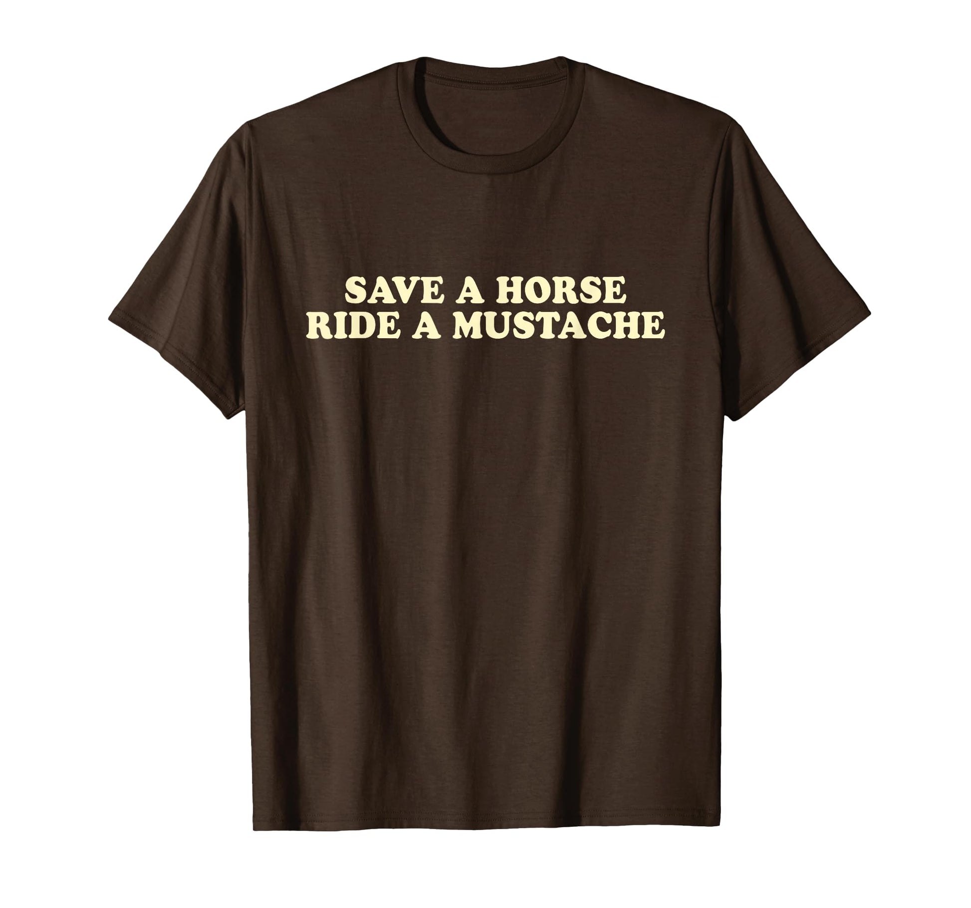Save Horse Ride Mustache Y2K T-Shirt - Minimalist Print Men Women - T-Shirt, Sweatshirt, Hoodie