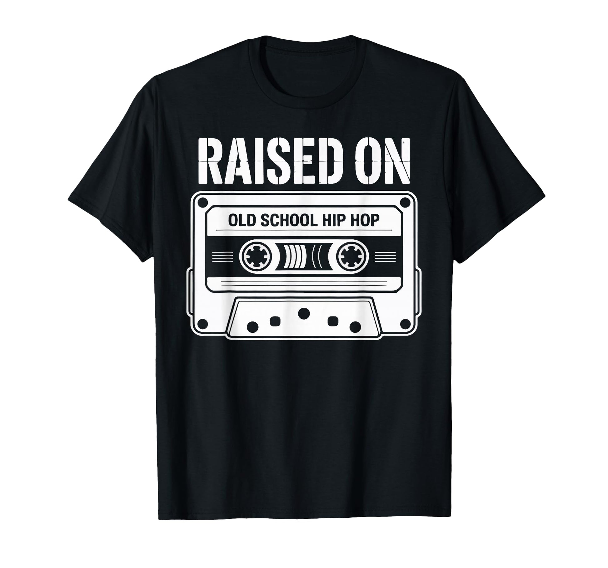 Raised Old School Hip Hop Cassette Culture T-Shirt - Unique Graphic Unisex - T-Shirt, Sweatshirt, Hoodie