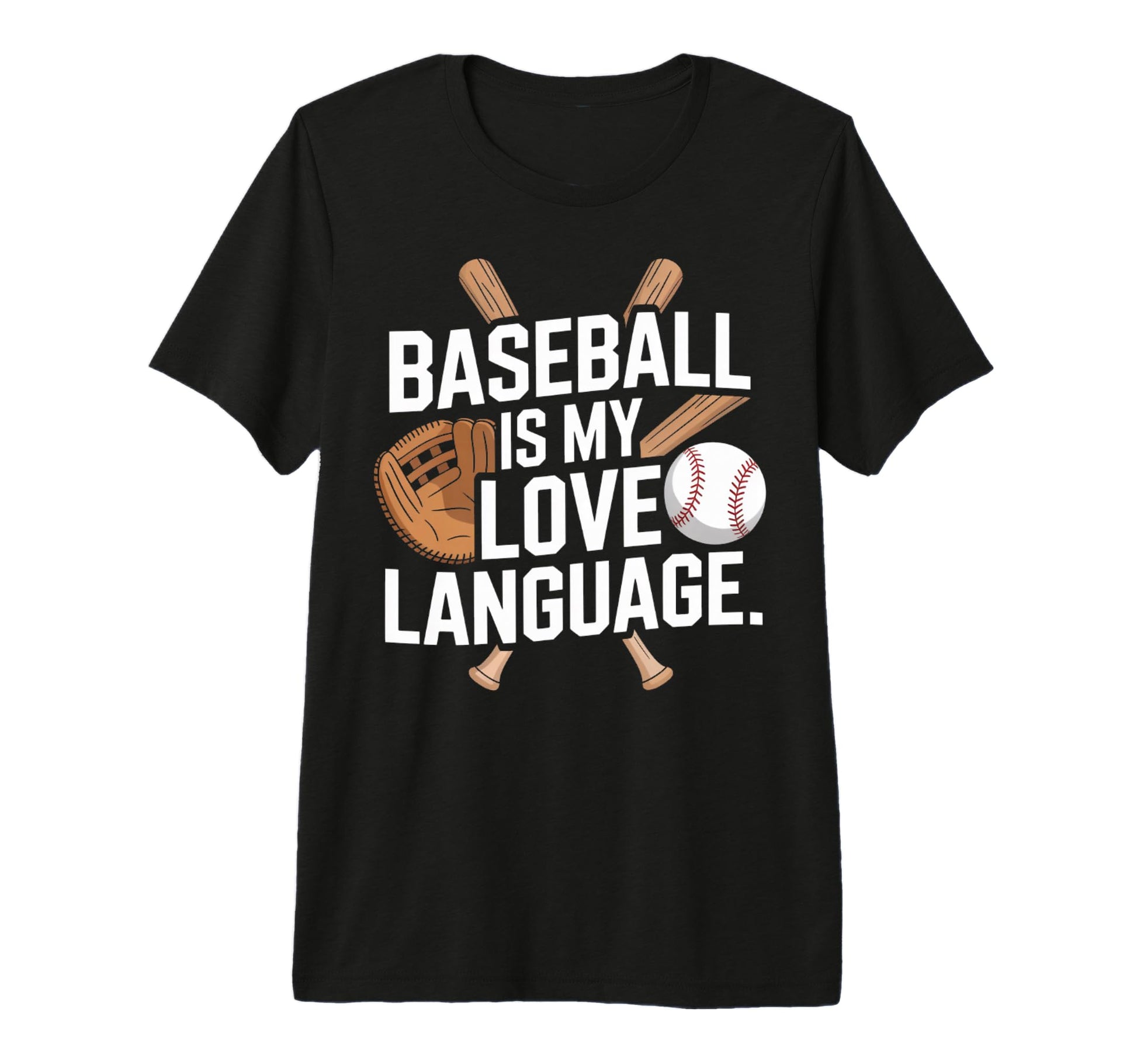 Baseball Is My Love Language Tri Blend T-Shirt - Fun Novelty Design Unisex - T-Shirt, Sweatshirt, Hoodie