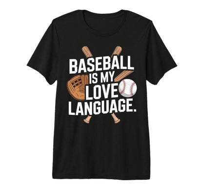 Baseball Is My Love Language Tri Blend T-Shirt - Fun Novelty Design Unisex - T-Shirt, Sweatshirt, Hoodie