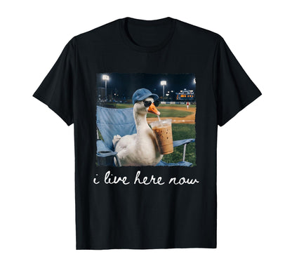 Funny Goose Duck I Live Here Now T-Shirt - Casual Everyday Wear Men Women - T-Shirt, Sweatshirt, Hoodie