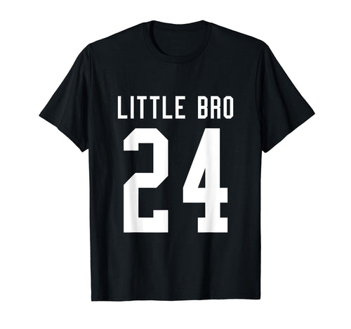 Number 24 Little Bro Biggest Fan T-Shirt - Casual Everyday Wear Men Women - T-Shirt, Sweatshirt, Hoodie