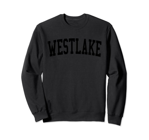 Westlake Oh Distressed Black Varsity Sweatshirt - Unique Graphic Unisex - T-Shirt, Sweatshirt, Hoodie