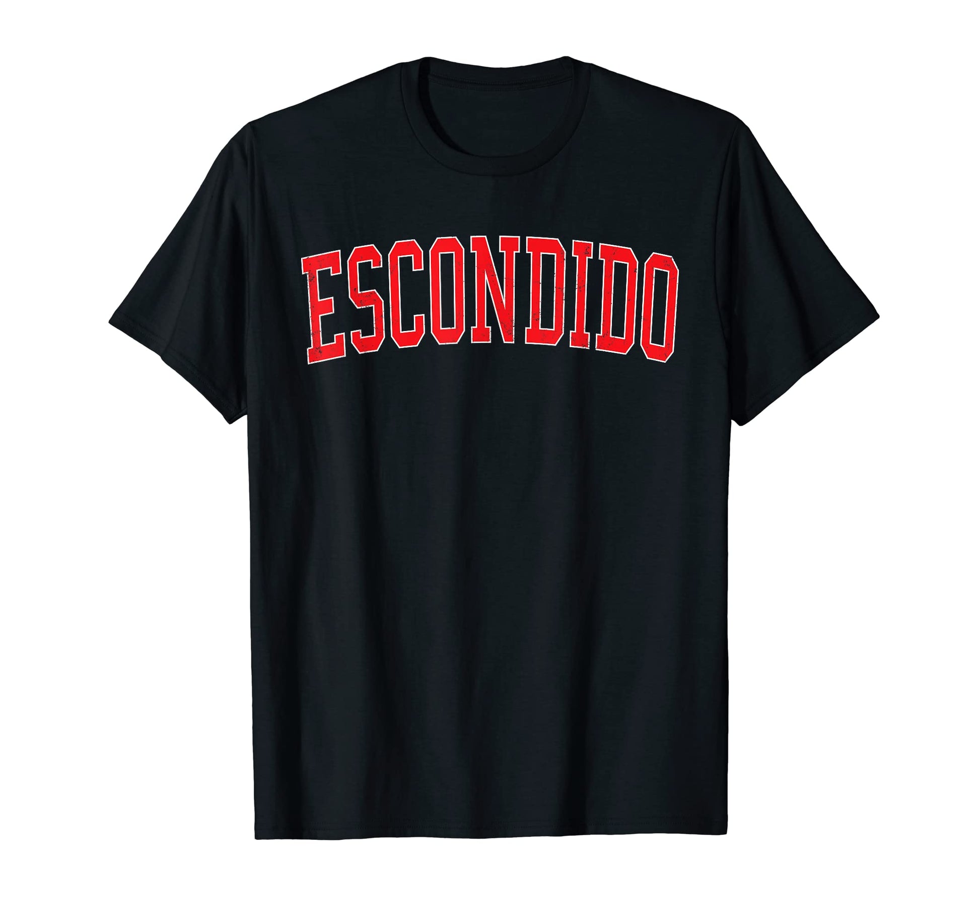 Escondido Ca Varsity Red Text T-Shirt - Novelty Apparel Unisex - T-Shirt, Sweatshirt, Hoodie