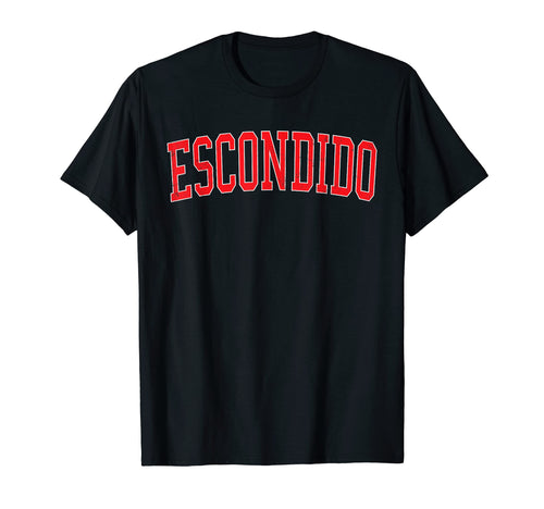 Escondido Ca Varsity Red Text T-Shirt - Novelty Apparel Unisex - T-Shirt, Sweatshirt, Hoodie