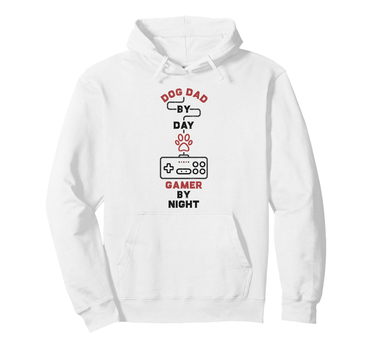 Dog Dad Day Gamer Night Gaming Hoodie - Aesthetic Graphic Unisex - T-Shirt, Sweatshirt, Hoodie
