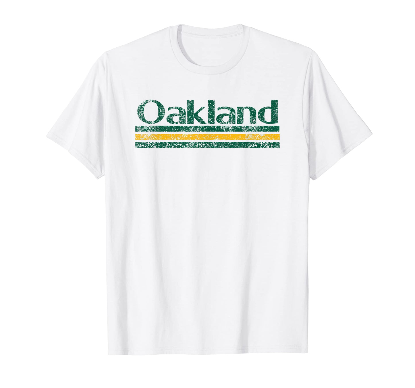 Oakland California Weathered Stripe T-Shirt - Graphic Print Unisex - T-Shirt, Sweatshirt, Hoodie