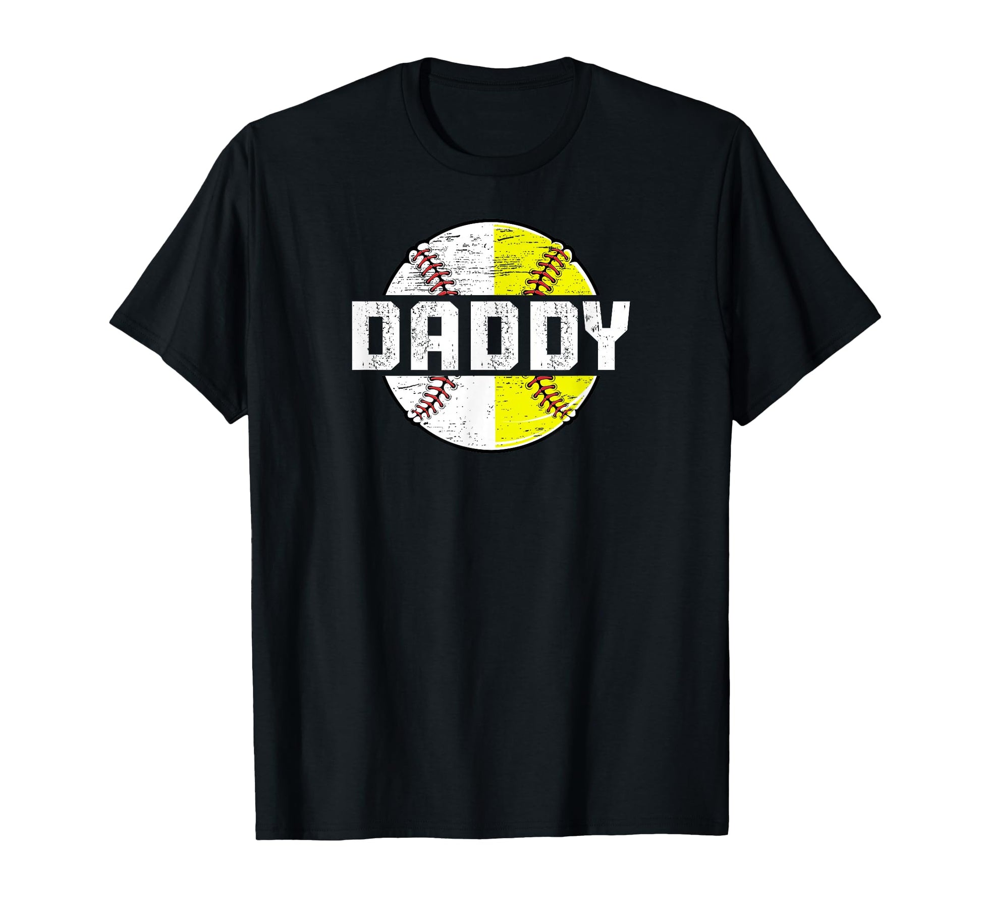 Daddy Softball Baseball Dad Baseball T-Shirt - Novelty Apparel for Adults - T-Shirt, Sweatshirt, Hoodie