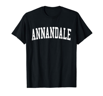 Annandale Va Distressed White Varsity T-Shirt - Trendy Graphic Men Women - T-Shirt, Sweatshirt, Hoodie