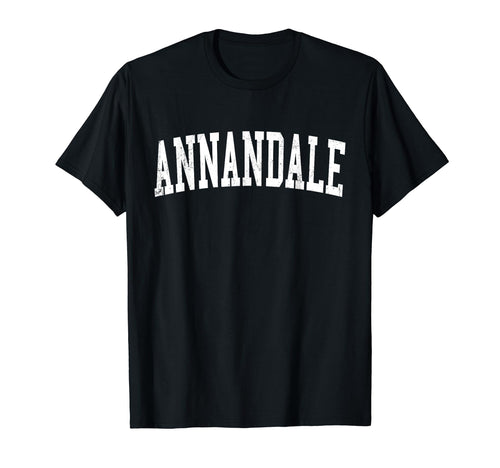 Annandale Va Distressed White Varsity T-Shirt - Trendy Graphic Men Women - T-Shirt, Sweatshirt, Hoodie