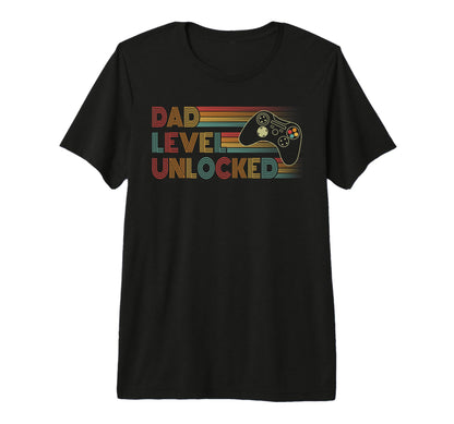 Funny New Dad Dad Level Unlocked T-Shirt - Fun Novelty Design for Adults - T-Shirt, Sweatshirt, Hoodie