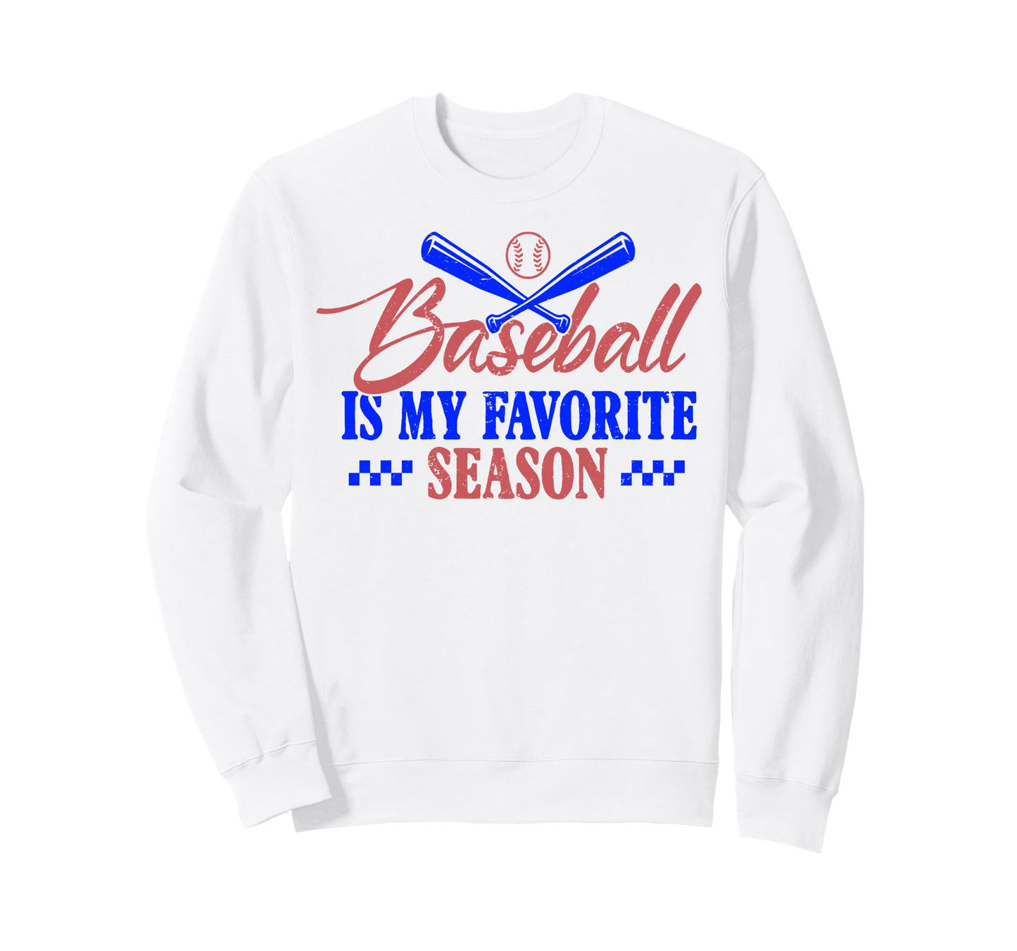 Baseball Season Patriotic Sports Sweatshirt - Minimalist Print for Adults - T-Shirt, Sweatshirt, Hoodie