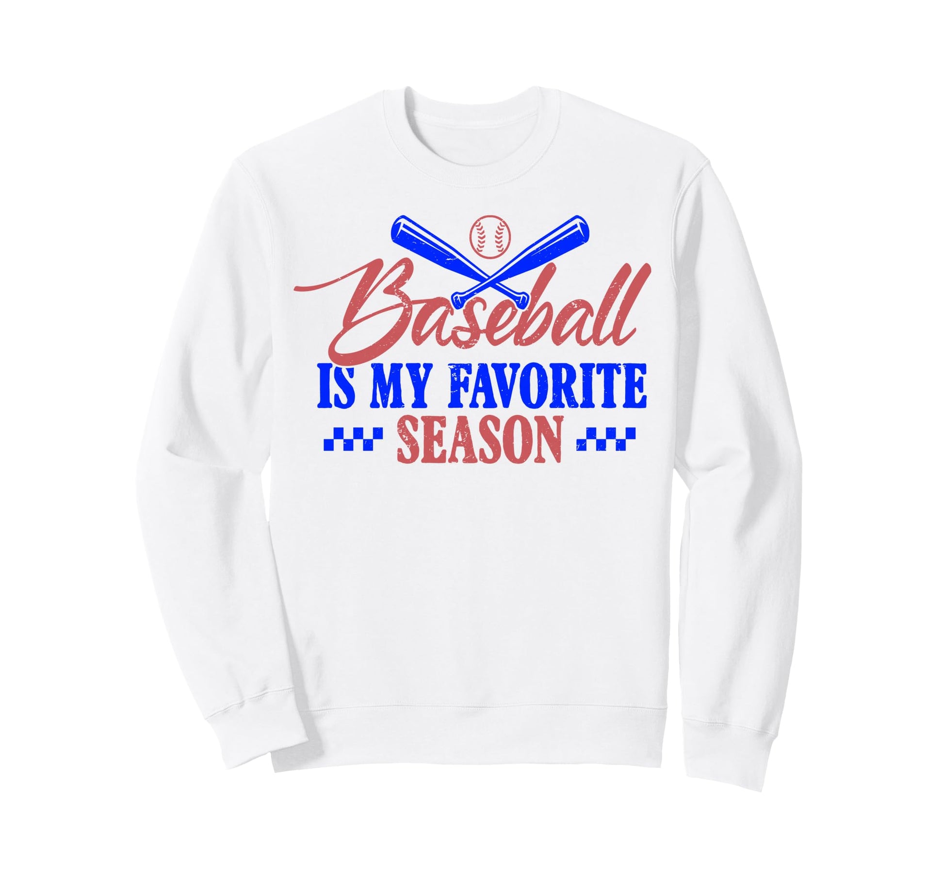 Baseball Season Patriotic Sports Sweatshirt - Minimalist Print for Adults - T-Shirt, Sweatshirt, Hoodie
