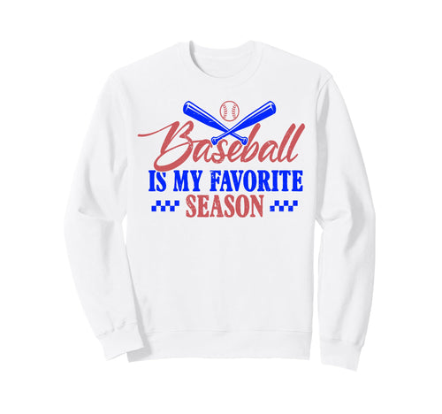Baseball Season Patriotic Sports Sweatshirt - Minimalist Print for Adults - T-Shirt, Sweatshirt, Hoodie