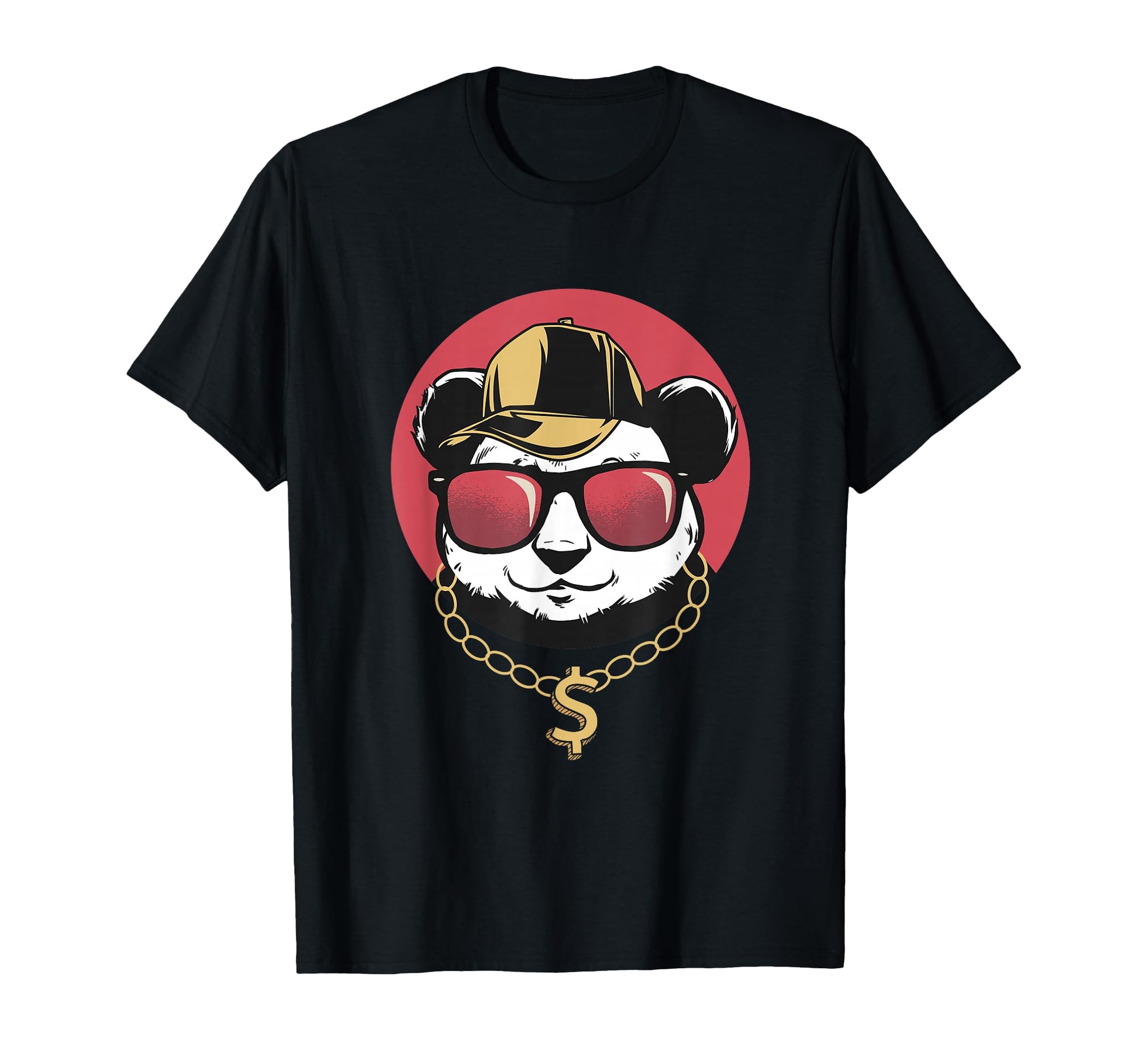 Hip Hop Panda Dollar Sign Rapper T-Shirt - Fun Novelty Design for Adults - T-Shirt, Sweatshirt, Hoodie