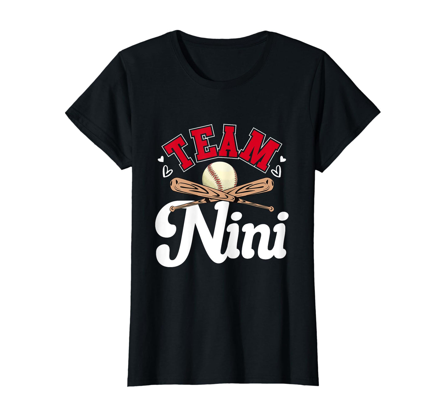 Team Nini Mothers Day Baseball Softball T-Shirt - Custom Art Print Unisex - T-Shirt, Sweatshirt, Hoodie