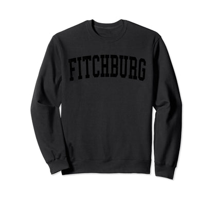 Fitchburg Ma Distressed Black Sweatshirt - Streetwear Style for Adults - T-Shirt, Sweatshirt, Hoodie
