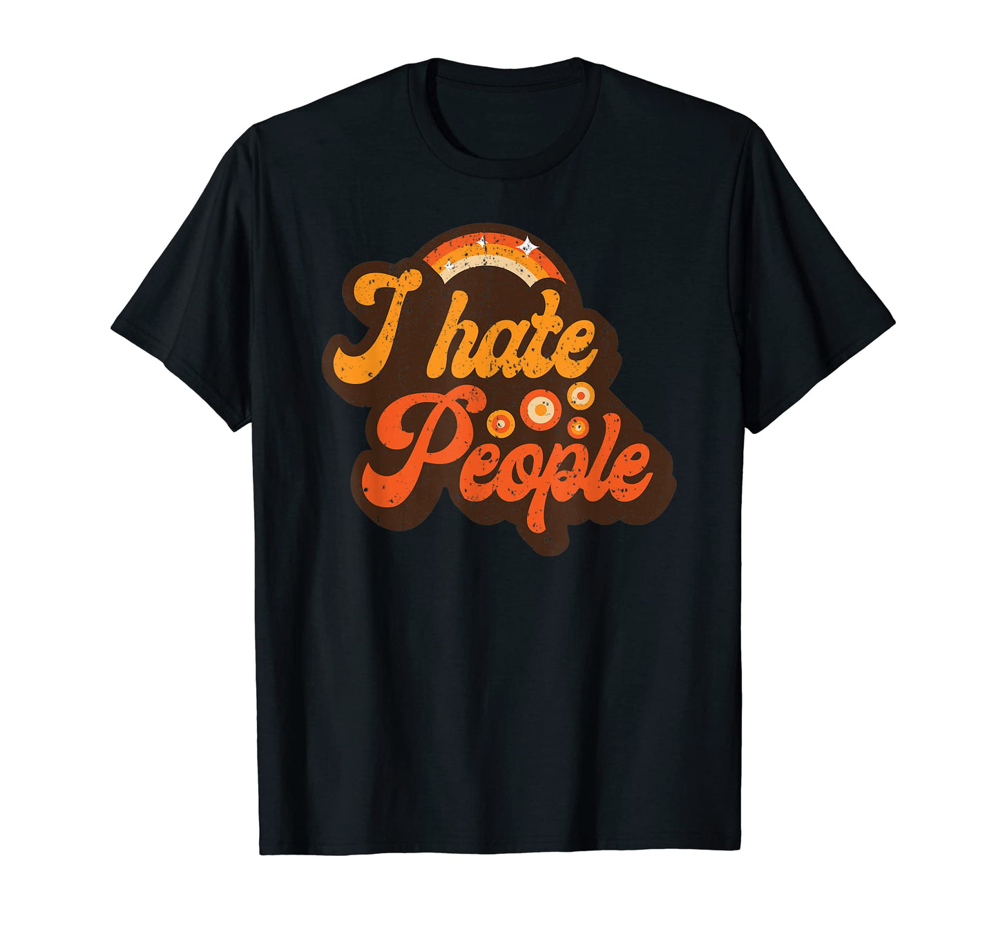 I Hate Everyone People Rainbow T-Shirt - Minimalist Print for Adults - T-Shirt, Sweatshirt, Hoodie