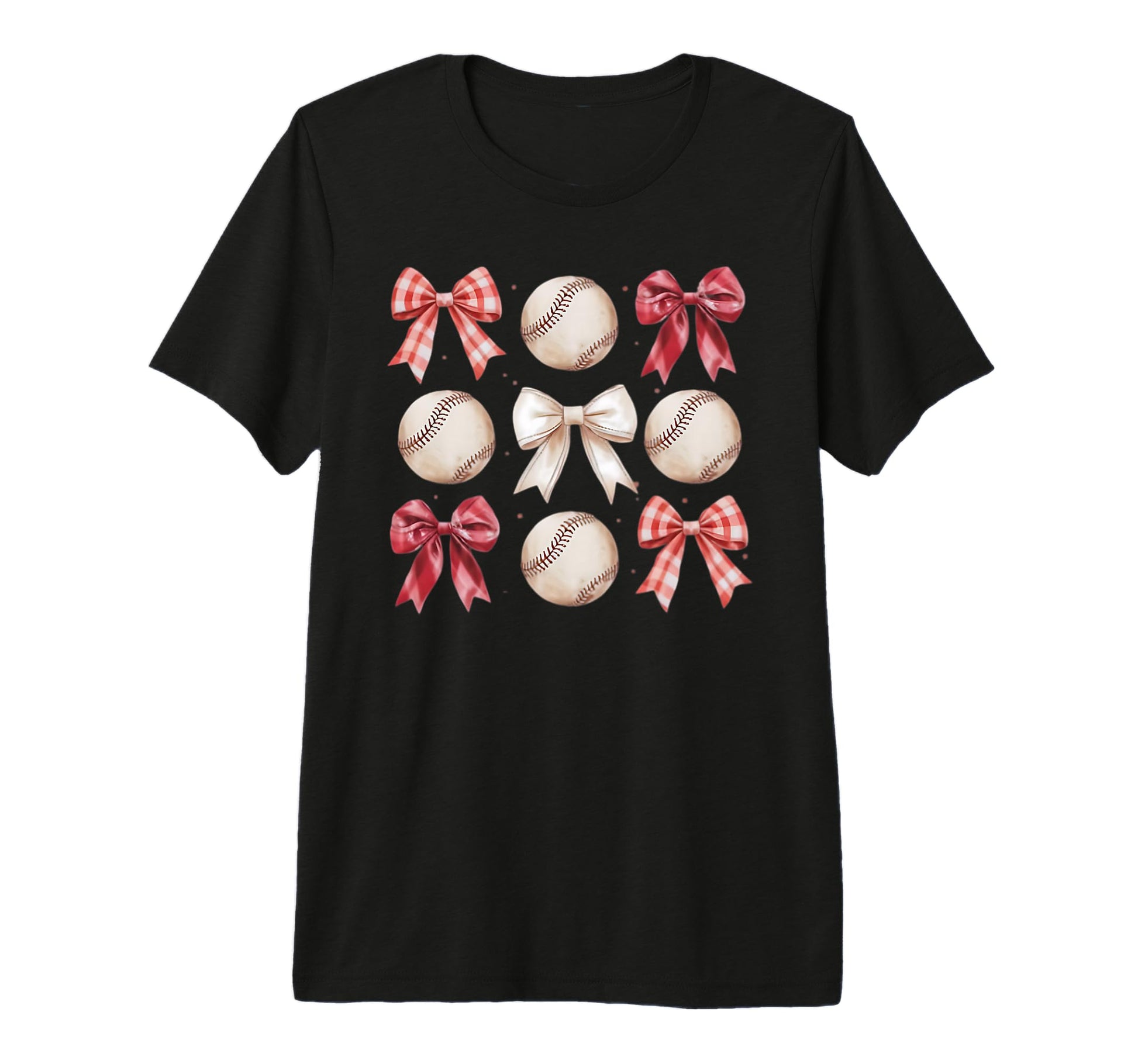 Baseball Coquette Bow Mom Sister Tri Blend T-Shirt - Trendy Graphic Unisex - T-Shirt, Sweatshirt, Hoodie