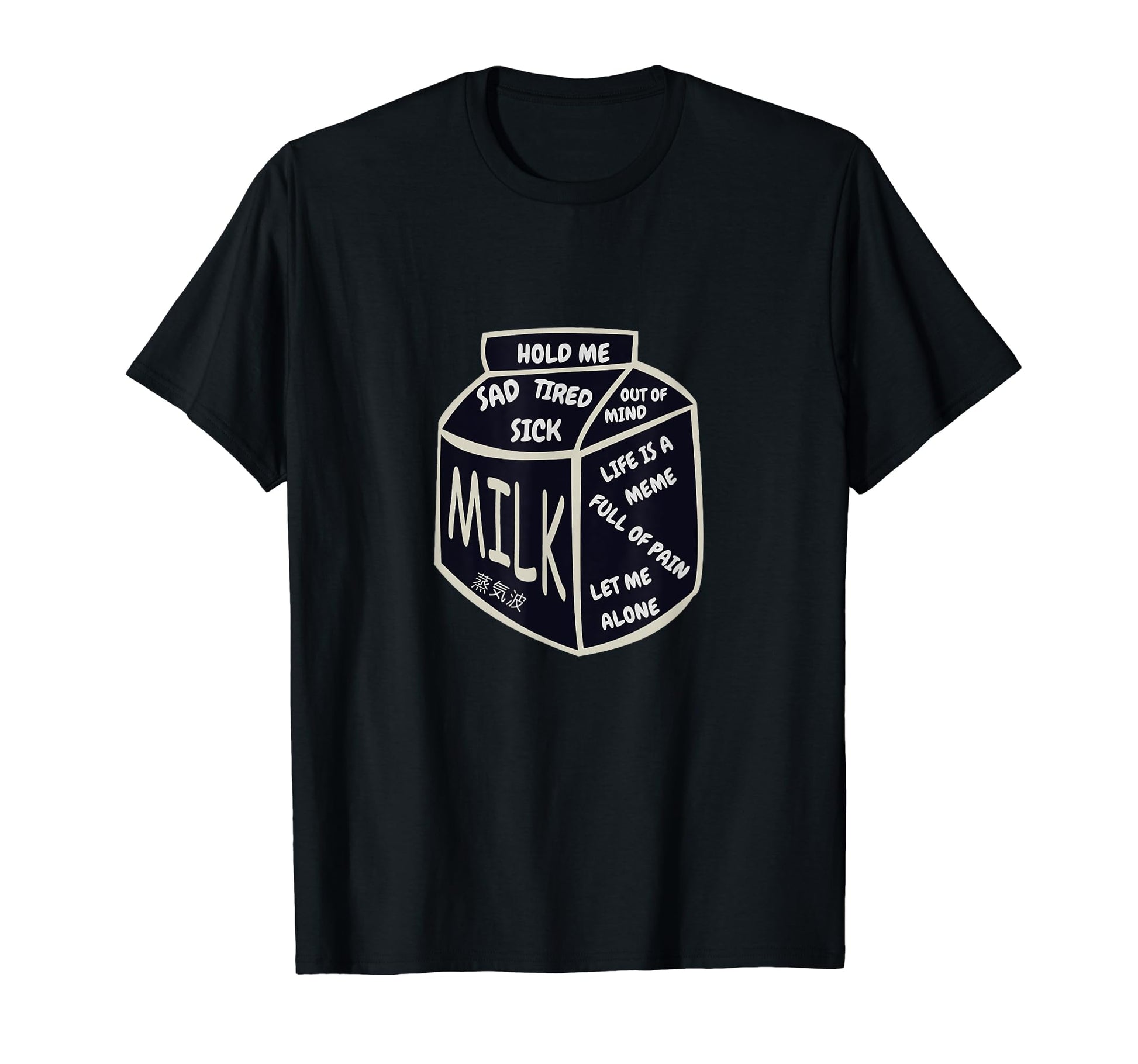 Milk Cartoon Aesthetic Vaporwave T-Shirt - Novelty Apparel Men Women - T-Shirt, Sweatshirt, Hoodie