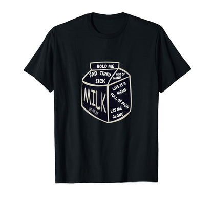 Milk Cartoon Aesthetic Vaporwave T-Shirt - Novelty Apparel Men Women - T-Shirt, Sweatshirt, Hoodie