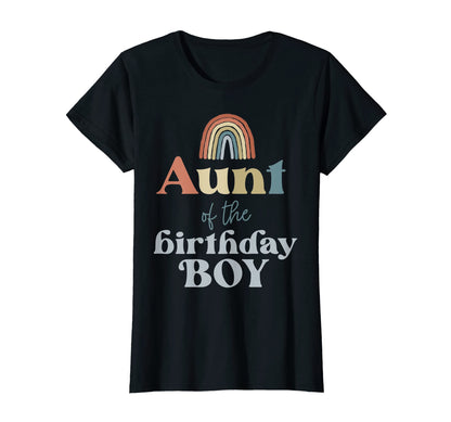 Womens Aunt Birthday Boho Rainbow T-Shirt - Novelty Apparel Men Women - T-Shirt, Sweatshirt, Hoodie