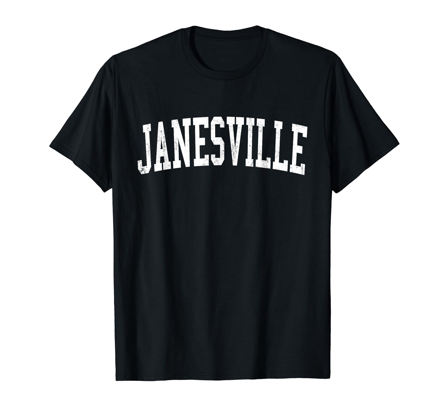 Janesville Wi Distressed White T-Shirt - Aesthetic Graphic for Adults - T-Shirt, Sweatshirt, Hoodie