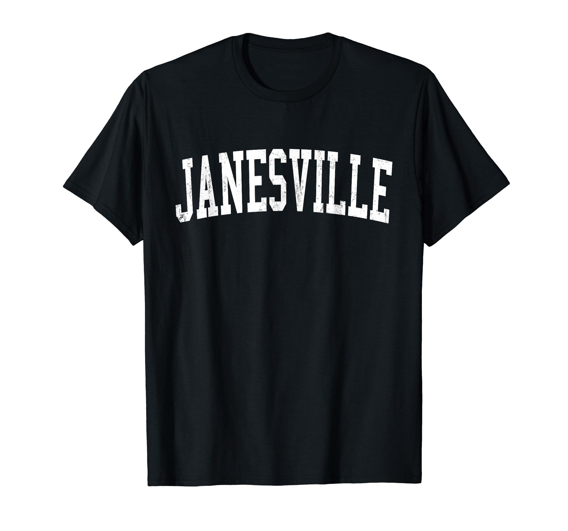 Janesville Wi Distressed White T-Shirt - Aesthetic Graphic for Adults - T-Shirt, Sweatshirt, Hoodie