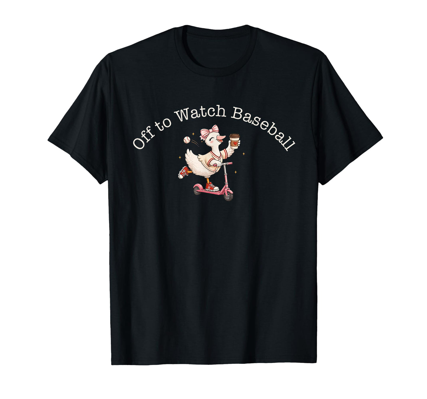 Off To Watch Baseball Funny Goose T-Shirt - Graphic Print Men Women - T-Shirt, Sweatshirt, Hoodie