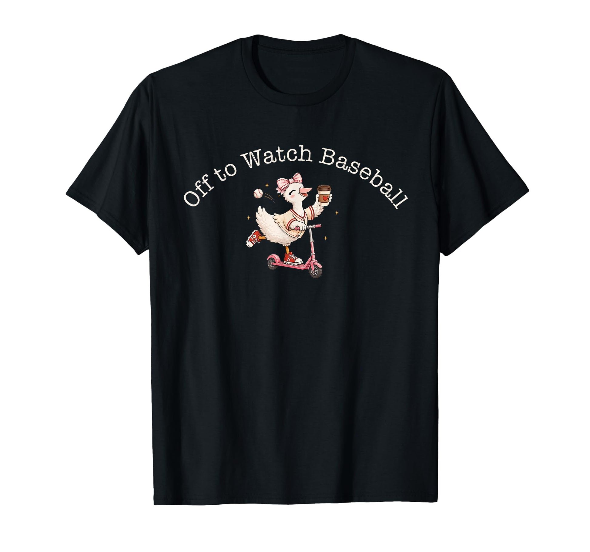 Off To Watch Baseball Funny Goose T-Shirt - Graphic Print Men Women - T-Shirt, Sweatshirt, Hoodie