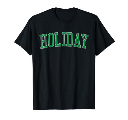 Holiday Fl Distressed Green Varsity T-Shirt - Custom Art Print for Adults - T-Shirt, Sweatshirt, Hoodie