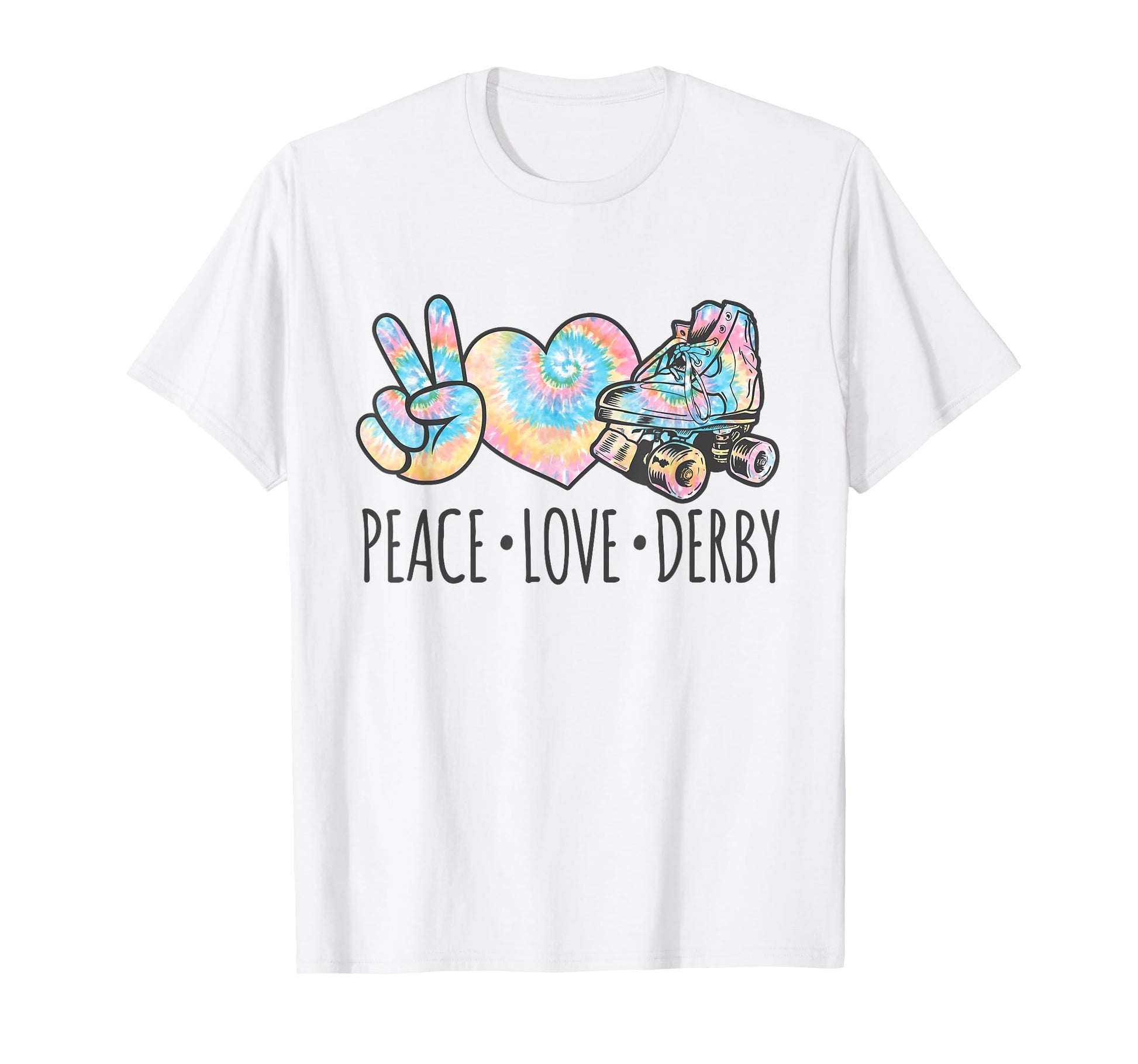 Tie Dye Roller Skating Teen Peace T-Shirt - Streetwear Style for Adults - T-Shirt, Sweatshirt, Hoodie