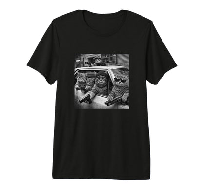 Funny Gangster Cat Old School Hip Hop T-Shirt - Unique Graphic Men Women - T-Shirt, Sweatshirt, Hoodie