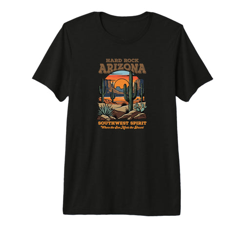 Hard Rock Arizona Desert Sunset Cactus T-Shirt - Unique Graphic for Adults - T-Shirt, Sweatshirt, Hoodie