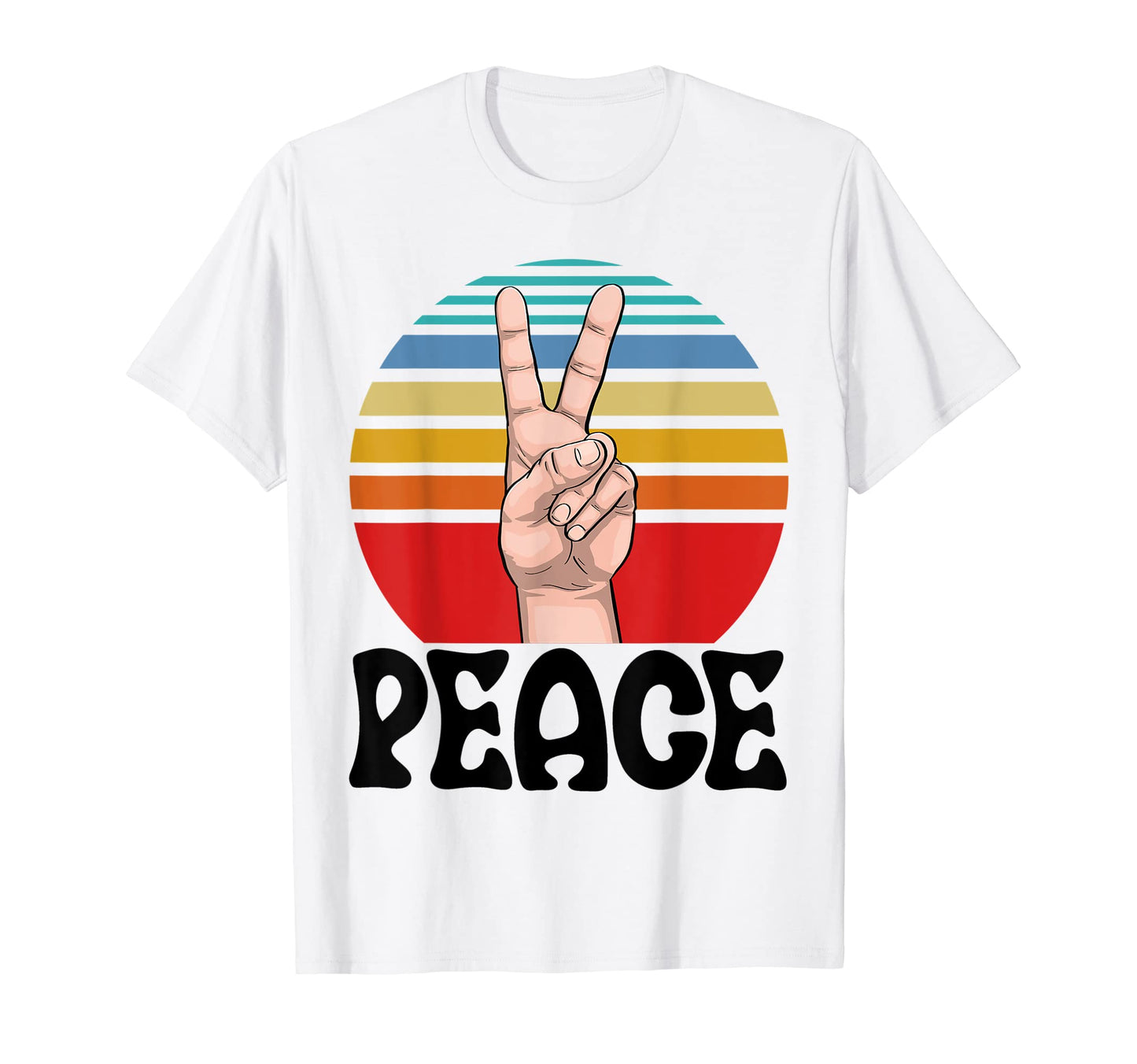Peace Love Finger Funny Hand Peace Love T-Shirt - Fun Novelty Design Unisex - T-Shirt, Sweatshirt, Hoodie
