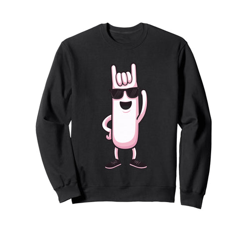 Foam Finger Rock Hand Sign Mascot Sweatshirt - Casual Everyday Wear Unisex - T-Shirt, Sweatshirt, Hoodie