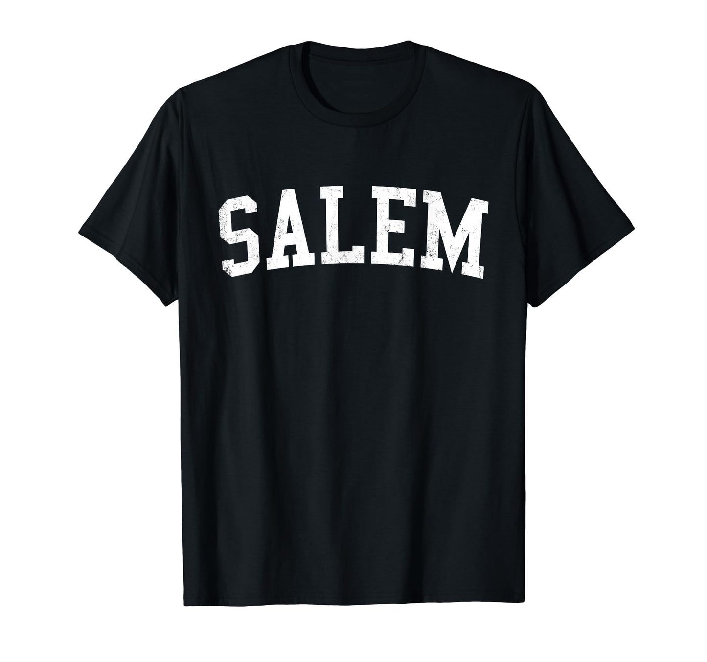 Salem Va Distressed White Varsity T-Shirt - Aesthetic Graphic for Adults - T-Shirt, Sweatshirt, Hoodie