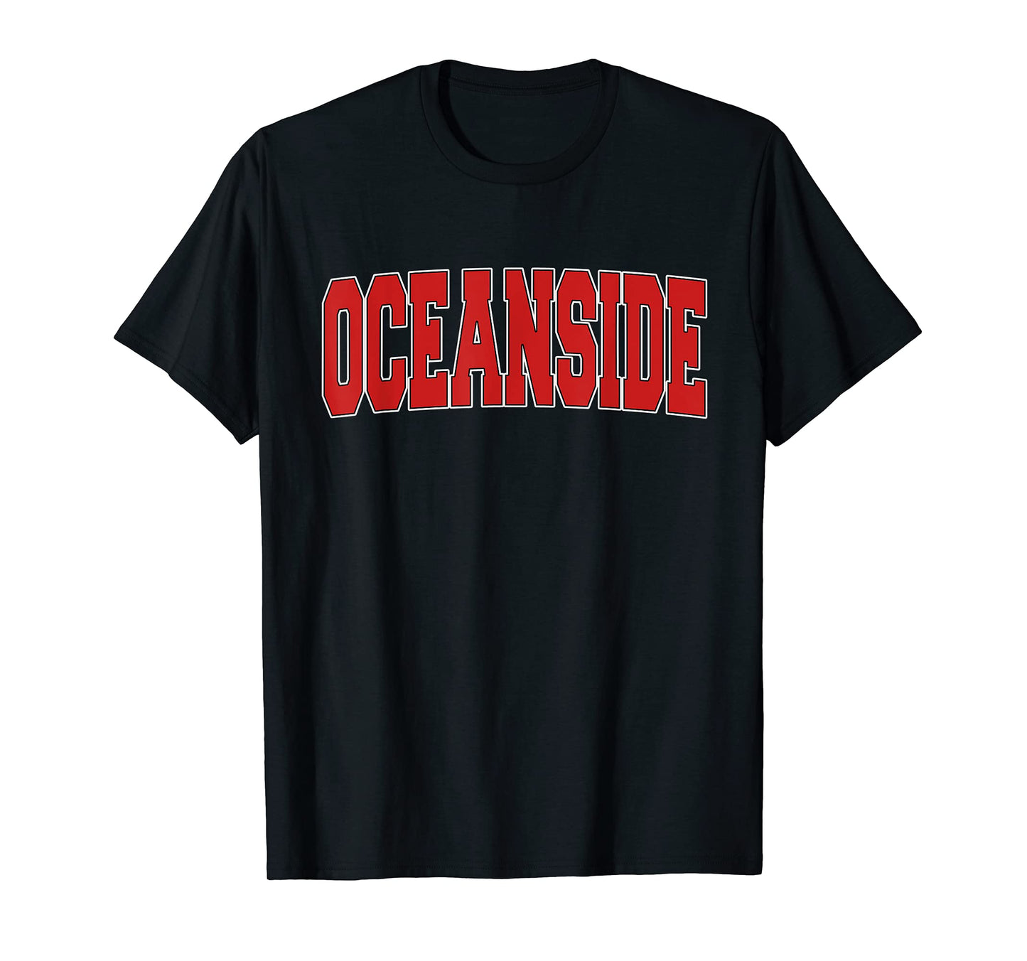 Oceanside Ca California Varsity Usa T-Shirt - Custom Art Print Unisex - T-Shirt, Sweatshirt, Hoodie