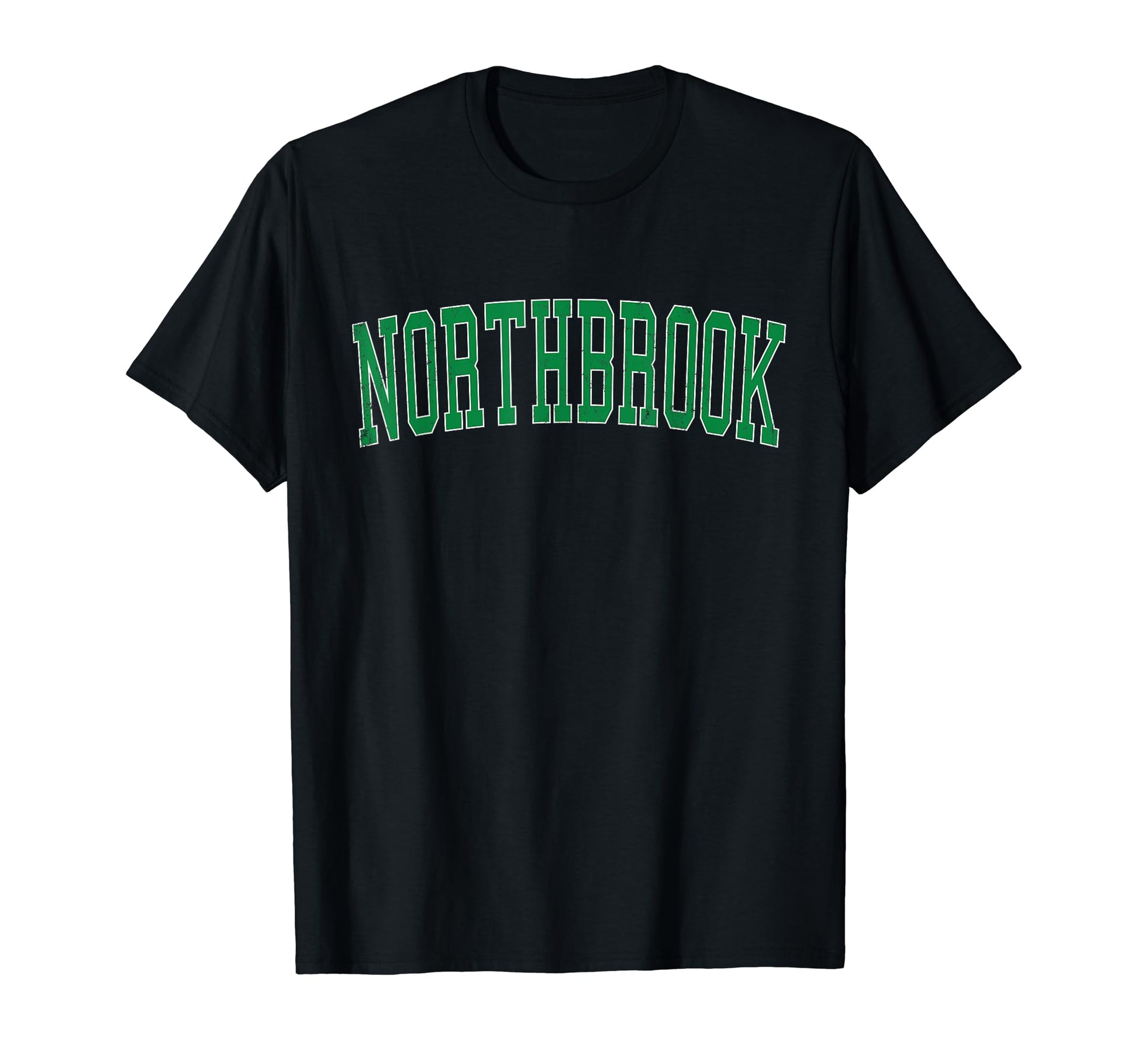 Northbrook Oh Distressed Green Varsity T-Shirt - Minimalist Print Men Women - T-Shirt, Sweatshirt, Hoodie