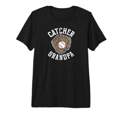 Mens Baseball Catcher Grandpa Proud T-Shirt - Fun Novelty Design Men Women - T-Shirt, Sweatshirt, Hoodie